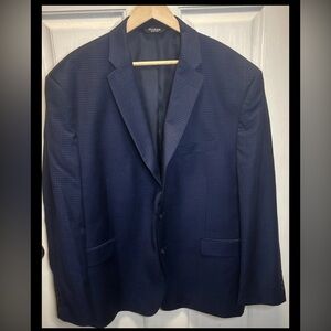 Jos. A. Bank 100% Wool Blue & Black Checked Sport Coat Blazer Men’s Size 50R
